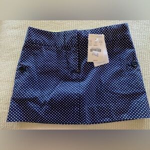 J. Crew/Crewcuts: Girls polka dot skirt, navy blue, size 2